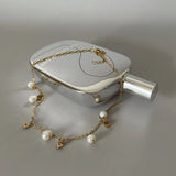 Crystal Pearl Necklace Women's Gift Stainless Steel Jewelry