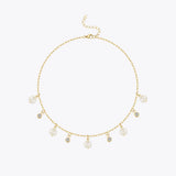Crystal Pearl Necklace Women's Gift Stainless Steel Jewelry