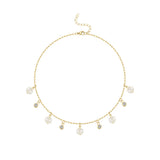 Crystal Pearl Necklace Women's Gift Stainless Steel Jewelry
