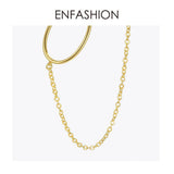 Curve Line Ear Cuff Clip On Earrings for Women E1124