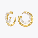 Pearl Ear Cuff Clip Birthday Gift Earrings Jewelry E211276
