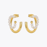 Pearl Ear Cuff Clip Birthday Gift Earrings Jewelry E211276