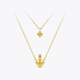 Double-layer Vase Necklace Women Pendant Necklaces P3125