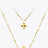 Double-layer Vase Necklace Women Pendant Necklaces P3125