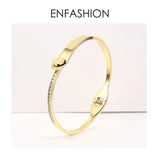 Stainless Steel Crystal Cuff Bracelets for Women B192037