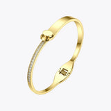 Stainless Steel Crystal Cuff Bracelets for Women B192037