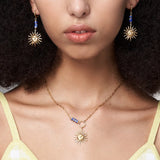 Embossing Sun Necklace Stainless Steel Jewelry