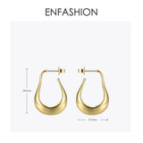 Geometric Irregular Hoop Earrings Water Droplets Earings EC191028