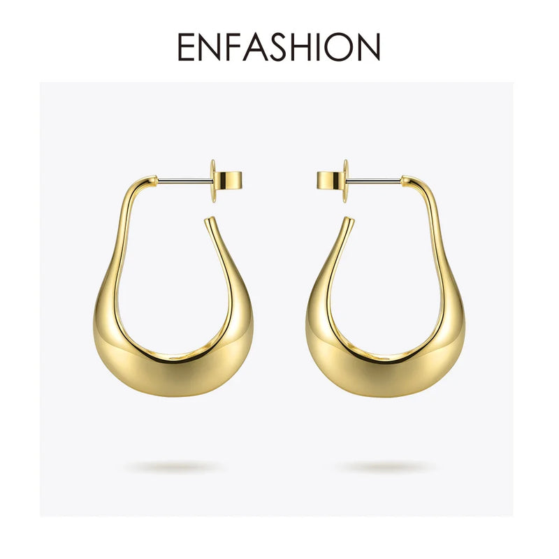 Geometric Irregular Hoop Earrings Water Droplets Earings EC191028