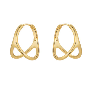 Geometric Piercing Hoop Earrings for Women