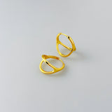 Geometric Piercing Hoop Earrings for Women