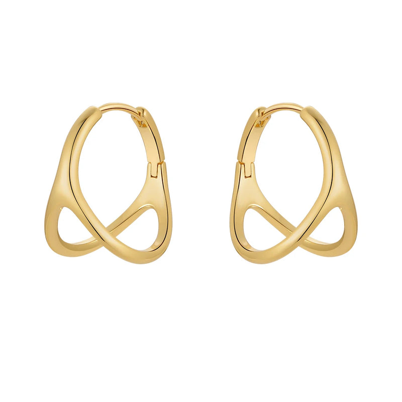 Geometric Piercing Hoop Earrings for Women