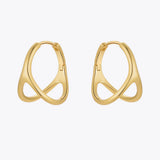 Geometric Piercing Hoop Earrings for Women