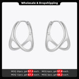 Geometric Piercing Hoop Earrings for Women