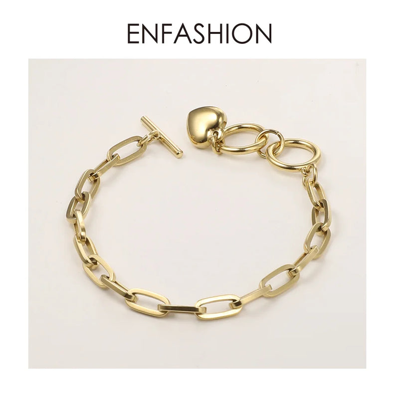 Good Luck Heart Bracelet Stainless Steel Women Jewelry