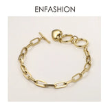 Good Luck Heart Bracelet Stainless Steel Women Jewelry