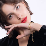 Goth Lock Key Bracelets Stainless Steel Jewelry