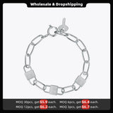 Goth Lock Key Bracelets Stainless Steel Jewelry