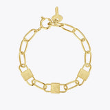 Goth Lock Key Bracelets Stainless Steel Jewelry