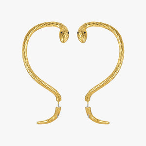 Goth Snake Hoop Earrings Big Animals Earings Jewelry Gift E211230
