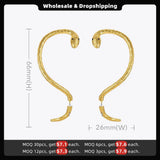 Goth Snake Hoop Earrings Big Animals Earings Jewelry Gift E211230
