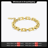 Goth Square Chain Bracelet Gift Christmas B2209