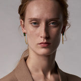 Green Stone Drop Earrings for Women Chain Dangle Earings E1194