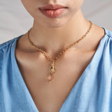 Sun Pendant Necklace for Women Stainless Steel Collar