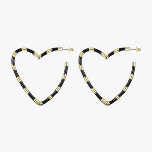 Heart Big Hoop Earrings Mixed Statement Jewelry Accessories Women