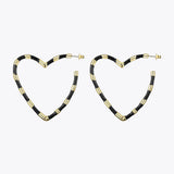 Heart Big Hoop Earrings Mixed Statement Jewelry Accessories Women