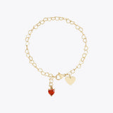 Heart Pendant Bracelet Stainless Steel Jewelry Birthday