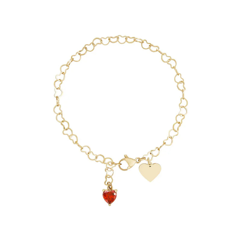 Heart Pendant Bracelet Stainless Steel Jewelry Birthday