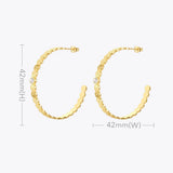 Hollow Star Dot Hoop Earrings Stainless Steel Aretes E1248