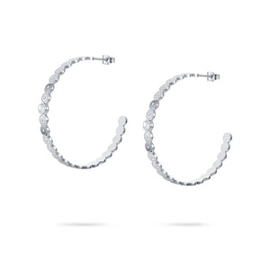 Hollow Star Dot Hoop Earrings Stainless Steel Aretes E1248