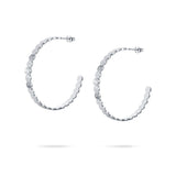 Hollow Star Dot Hoop Earrings Stainless Steel Aretes E1248