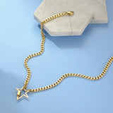 Hollow Star Necklace Stainless Steel Christmas Jewelry