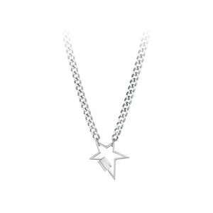 Hollow Star Necklace Stainless Steel Christmas Jewelry