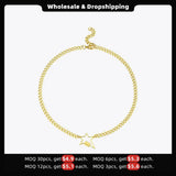 Hollow Star Necklace Stainless Steel Christmas Jewelry