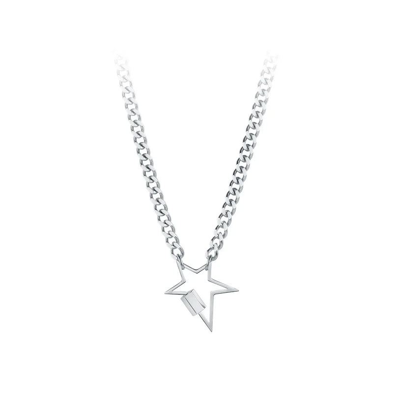 Hollow Star Necklace Stainless Steel Christmas Jewelry
