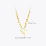 Hollow Star Necklace Stainless Steel Christmas Jewelry
