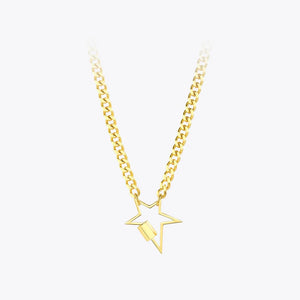 Hollow Star Necklace Stainless Steel Christmas Jewelry