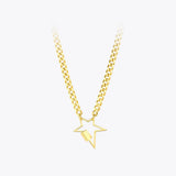 Hollow Star Necklace Stainless Steel Christmas Jewelry
