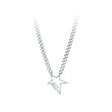 Hollow Star Necklace Stainless Steel Christmas Jewelry