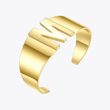 Hollow Alphabet Open Bracelets Stainless Steel Jewelry B2163