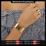 Hollow Alphabet Open Bracelets Stainless Steel Jewelry B2163