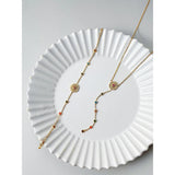 Colorful Zircons Bracelet Stainless Steel Peony Bracelet Jewelry