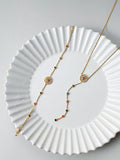 Colorful Zircons Bracelet Stainless Steel Peony Bracelet Jewelry
