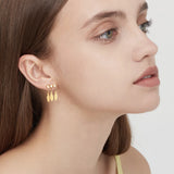 Leaf Tassel Earring Crystal Drop Earrings Stainless Steel Jewelry Gift