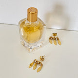 Leaf Tassel Earring Crystal Drop Earrings Stainless Steel Jewelry Gift