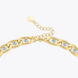Zircons Chain Necklace Stainless Steel Collar Choker Jewelry